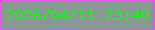 文字の大きさ：3、枠の色：ec51ef、背景の色：899894、文字の色：1cf31e 無料ブログパーツのブログ時計