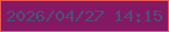 文字の大きさ：5、枠の色：ec595c、背景の色：851863、文字の色：465578 無料ブログパーツのブログ時計