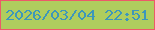 文字の大きさ：4、枠の色：ec5a69、背景の色：afcd5e、文字の色：3d97ba 無料ブログパーツのブログ時計