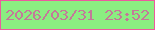 文字の大きさ：4、枠の色：ec5a9e、背景の色：8bee81、文字の色：c47999 無料ブログパーツのブログ時計