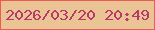 文字の大きさ：2、枠の色：ec5b55、背景の色：eac495、文字の色：b93a68 無料ブログパーツのブログ時計