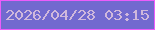 文字の大きさ：5、枠の色：ec5cfb、背景の色：7269cf、文字の色：d0b8dc 無料ブログパーツのブログ時計