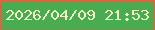 文字の大きさ：5、枠の色：ec5d3e、背景の色：48ac51、文字の色：f3f4c3 無料ブログパーツのブログ時計