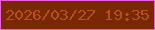 文字の大きさ：3、枠の色：ec5ddd、背景の色：782903、文字の色：b64f22 無料ブログパーツのブログ時計