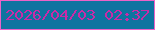 文字の大きさ：5、枠の色：ec62c8、背景の色：0f74a0、文字の色：ca2ba7 無料ブログパーツのブログ時計