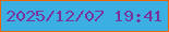 文字の大きさ：1、枠の色：ec6506、背景の色：3cafe2、文字の色：76349c 無料ブログパーツのブログ時計