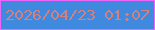 文字の大きさ：4、枠の色：ec65fa、背景の色：3f89df、文字の色：d38081 無料ブログパーツのブログ時計