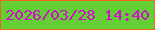 文字の大きさ：3、枠の色：ec671a、背景の色：64ce35、文字の色：d20bcc 無料ブログパーツのブログ時計
