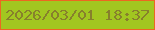 文字の大きさ：4、枠の色：ec6721、背景の色：a2c620、文字の色：87802c 無料ブログパーツのブログ時計