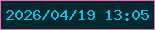 文字の大きさ：3、枠の色：ec69c2、背景の色：04292d、文字の色：17bee9 無料ブログパーツのブログ時計