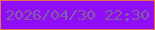 文字の大きさ：1、枠の色：ec6b54、背景の色：8f0ef5、文字の色：855ea0 無料ブログパーツのブログ時計