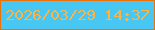 文字の大きさ：5、枠の色：ec710b、背景の色：47c7f2、文字の色：fbb546 無料ブログパーツのブログ時計