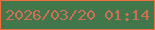 文字の大きさ：4、枠の色：ec713f、背景の色：41774a、文字の色：cf7054 無料ブログパーツのブログ時計