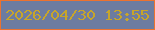 文字の大きさ：2、枠の色：ec722f、背景の色：6d7ca0、文字の色：c7a52a 無料ブログパーツのブログ時計