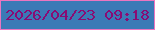 文字の大きさ：2、枠の色：ec75c0、背景の色：3b7ab6、文字の色：890c74 無料ブログパーツのブログ時計