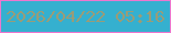 文字の大きさ：5、枠の色：ec76ce、背景の色：35b0cf、文字の色：999c78 無料ブログパーツのブログ時計