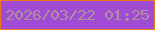 文字の大きさ：3、枠の色：ec7a1d、背景の色：a14ad3、文字の色：af919b 無料ブログパーツのブログ時計