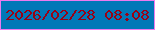 文字の大きさ：2、枠の色：ec7aef、背景の色：0178b7、文字の色：990114 無料ブログパーツのブログ時計