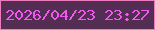 文字の大きさ：4、枠の色：ec7dbd、背景の色：532e52、文字の色：f257f2 無料ブログパーツのブログ時計