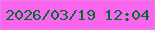 文字の大きさ：1、枠の色：ec7de5、背景の色：fa65ed、文字の色：016d32 無料ブログパーツのブログ時計