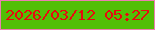 文字の大きさ：1、枠の色：ec7eb0、背景の色：52bf06、文字の色：e9090f 無料ブログパーツのブログ時計