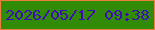 文字の大きさ：2、枠の色：ec7f42、背景の色：318b07、文字の色：3c0fb5 無料ブログパーツのブログ時計
