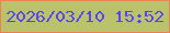 文字の大きさ：4、枠の色：ec8153、背景の色：bac36b、文字の色：5a45f5 無料ブログパーツのブログ時計