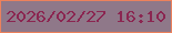 文字の大きさ：3、枠の色：ec815c、背景の色：8f7889、文字の色：8b2651 無料ブログパーツのブログ時計