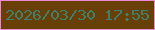 文字の大きさ：4、枠の色：ec88d1、背景の色：684006、文字の色：407f6b 無料ブログパーツのブログ時計