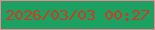 文字の大きさ：3、枠の色：ec8997、背景の色：1ca163、文字の色：d13a21 無料ブログパーツのブログ時計