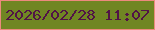 文字の大きさ：2、枠の色：ec8a7e、背景の色：708623、文字の色：511346 無料ブログパーツのブログ時計