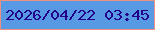 文字の大きさ：5、枠の色：ec9080、背景の色：5799e3、文字の色：22028b 無料ブログパーツのブログ時計