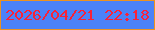 文字の大きさ：4、枠の色：ec921f、背景の色：4b82f7、文字の色：f92238 無料ブログパーツのブログ時計