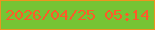 文字の大きさ：5、枠の色：ec941f、背景の色：76c434、文字の色：fd5a29 無料ブログパーツのブログ時計