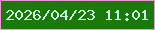 文字の大きさ：4、枠の色：ec96d2、背景の色：197a05、文字の色：cefbec 無料ブログパーツのブログ時計