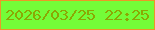 文字の大きさ：3、枠の色：ec9727、背景の色：74fc38、文字の色：8ba804 無料ブログパーツのブログ時計