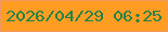 文字の大きさ：3、枠の色：ec9760、背景の色：ff9d22、文字の色：258149 無料ブログパーツのブログ時計