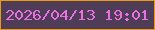 文字の大きさ：5、枠の色：ec9a11、背景の色：4f3d57、文字の色：e96fe3 無料ブログパーツのブログ時計