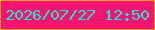 文字の大きさ：2、枠の色：ec9c1b、背景の色：f81470、文字の色：22e4d6 無料ブログパーツのブログ時計
