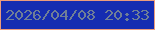文字の大きさ：2、枠の色：ec9c7c、背景の色：152cb1、文字の色：6f7e97 無料ブログパーツのブログ時計