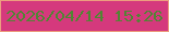 文字の大きさ：3、枠の色：ec9d7f、背景の色：d5397d、文字の色：518534 無料ブログパーツのブログ時計