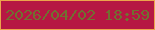 文字の大きさ：3、枠の色：eca44c、背景の色：b61743、文字の色：707030 無料ブログパーツのブログ時計
