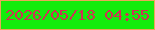 文字の大きさ：2、枠の色：eca658、背景の色：14ec0c、文字の色：d03254 無料ブログパーツのブログ時計