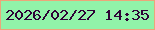 文字の大きさ：5、枠の色：eca67a、背景の色：91f3a9、文字の色：2e0236 無料ブログパーツのブログ時計