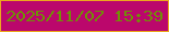 文字の大きさ：2、枠の色：eca71e、背景の色：bb076c、文字の色：6f9105 無料ブログパーツのブログ時計