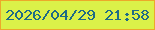 文字の大きさ：1、枠の色：eca92a、背景の色：dbf149、文字の色：1e6b86 無料ブログパーツのブログ時計