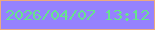 文字の大きさ：2、枠の色：eca97f、背景の色：9582fe、文字の色：66e38d 無料ブログパーツのブログ時計