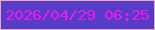 文字の大きさ：2、枠の色：eca9bb、背景の色：563dc8、文字の色：f217e9 無料ブログパーツのブログ時計