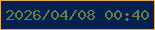 文字の大きさ：4、枠の色：ecab51、背景の色：042050、文字の色：618148 無料ブログパーツのブログ時計