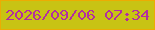 文字の大きさ：3、枠の色：ecac03、背景の色：c8c314、文字の色：b22ea1 無料ブログパーツのブログ時計